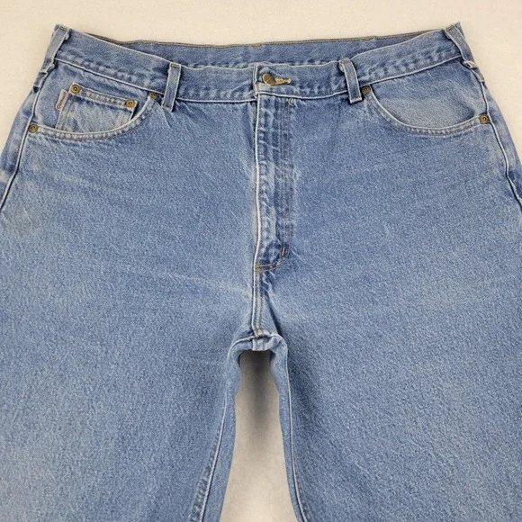 Carhartt B17 Relaxed Fit Jeans Mens 40 x 32 Measures 37 x 30.5 100% Cotton Blue - Picture 3 of 11